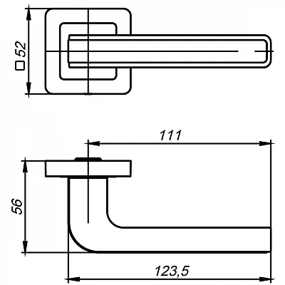 Ручки на розетах Punto Nova QR SN/CP-3-2
