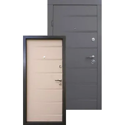Входные Двери Роял смоки софт - латте софт "Qdoors"-2
