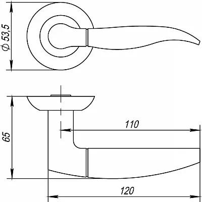 Ручки на розетах Punto Pelican TL-3