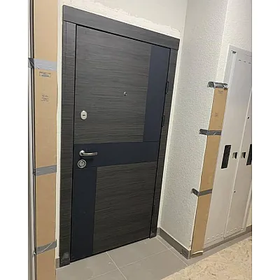 Входные Двери Стиль-М венге серый горизонт АРТ - белое дерево "Qdoors"-3