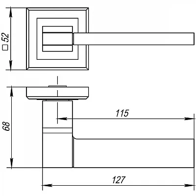 Ручки на розетах Punto Tech QL SN/CP-3-3