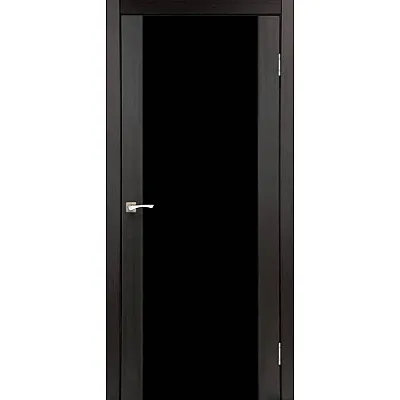 Міжкімнатні Двері SR-01 чорне скло Korfad ПВХ плівка-6