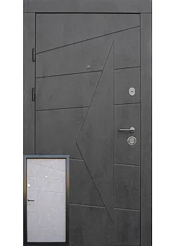 Двери Акцент бетон темный - бетон серый "Qdoors"
