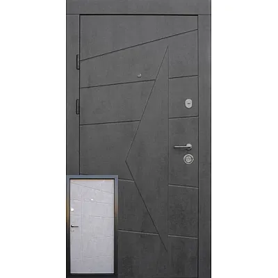 Входные Двери Акцент бетон темный - бетон серый "Qdoors"-0