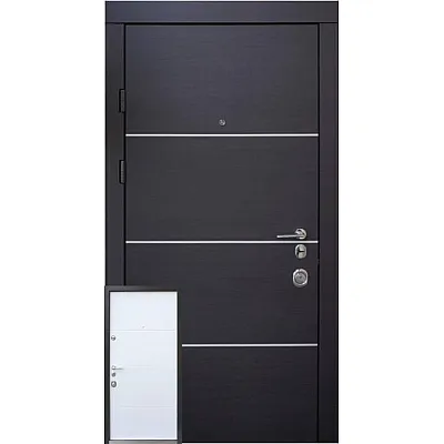 Входные Двери Авангард Горизонт AL 2 цвета "Qdoors"-0