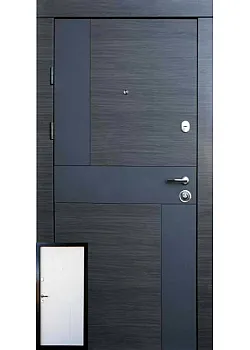 Двери Стиль-М венге серый горизонт АРТ - белое дерево "Qdoors"