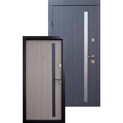 Входные Двери Браш Al серая текстура-какао Qdoors-6
