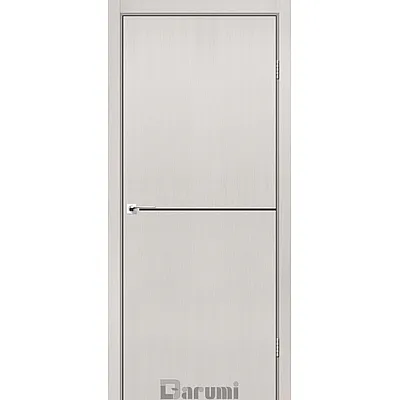 Межкомнатные Двери Plato Line PTL-03 дуб ольс (декор с алюминия черного цвета) Darumi Ламинатин-0