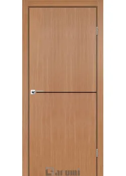 Двери Plato Line PTL-03 дуб натуральный (декор с алюминия черного цвета) Darumi
