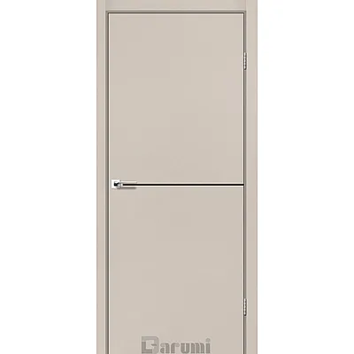 Межкомнатные Двери Plato Line PTL-03 дымчастый краст (декор с алюминия черного цвета) Darumi Ламинатин-0