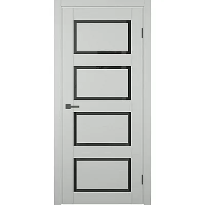 Міжкімнатні Двері Sline R8 BLK SherWood ПВХ плівка-0