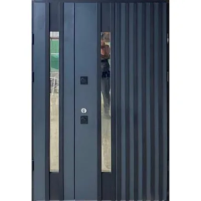 Входные Двери Rio-S Loft антрацит/белый 1200 Страж-0