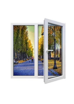 Металлопластиковое окно Glasso 5S двустворчатое с поворотно-откидной створкой 1200 x 1400 мм
