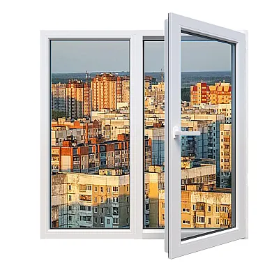 Металлопластиковое окно Rehau Euro 60 двустворчатое с поворотно-откидной створкой 1200 x 1400 мм-0