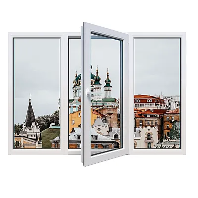 Металопластикове вікно Veka Softline тристулкове з поворотно-відкидною стулкою 1900 x 1300 мм-0