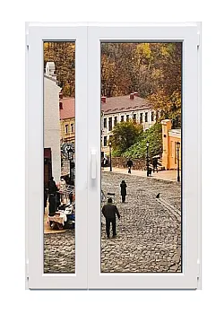 Металопластикові двері Veka Proline полуторні з поворотно-відкидною стулкою 1200 x 2100 мм