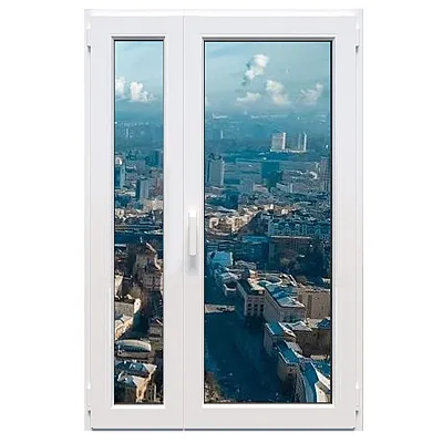 Металлопластиковые двери Veka Softline 82 полуторные с поворотно-откидной створкой 1200 x 2100 мм-0