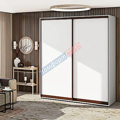 Шафа-купе 0,9 м "ДСП" двохдверна біла-0