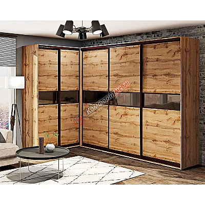 Шафа-купе "Модель 2" кутова дуб аппалачі-0