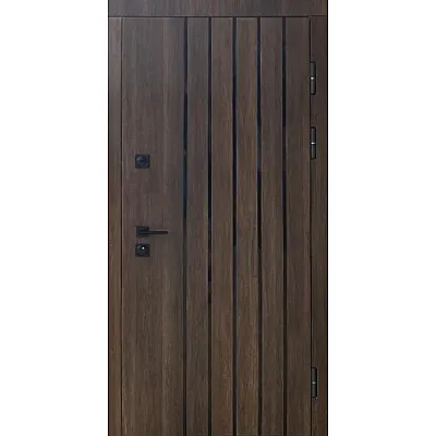 Входные Двери Протект Стрим 4К дуб табак/белый супермат+ЗЕРКАЛО "Qdoors"-0