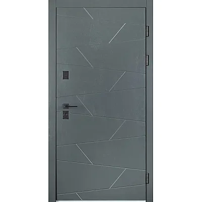 Вхідні Двері Свея ArWood RAL 7016/ПВХ біле дерево Sarmak-0
