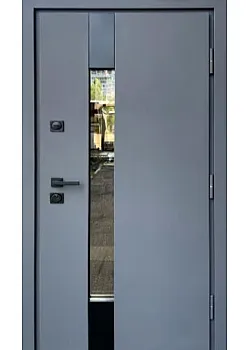 Двери Стронг Термикс антрацит/белый атлас Vinorit "Qdoors"