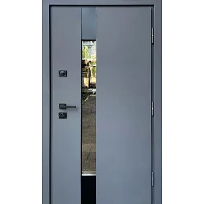 Входные Двери Стронг Термикс антрацит/белый атлас Vinorit "Qdoors"-0