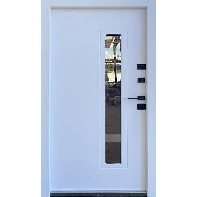 Входные Двери Стронг Термикс антрацит/белый атлас Vinorit "Qdoors"-1