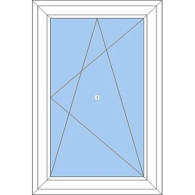 Металлопластиковое окно Veka Softline 82 одностворчатое поворотно-откидное 800 x 1100 мм-0