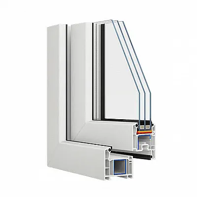 Металлопластиковые двери Veka Softline поворотно-откидные 800 x 2000 мм-1