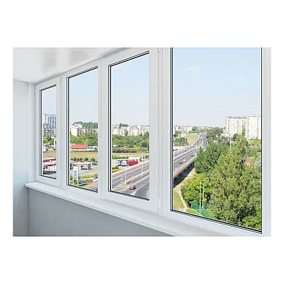 Металопластикове вікно Veka Softline чотиристулкове з двома поворотно-відкидними стулками 2400 x 1500 мм-3