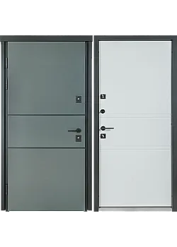 Двери COTTAGE 703/237 Metallic Grey/Уличная Vinorit Булат