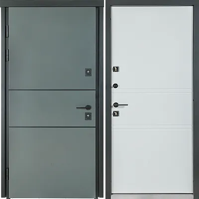 Вхідні Двері COTTAGE 703/237 Metallic Grey/Вулична Vinorit Булат-2