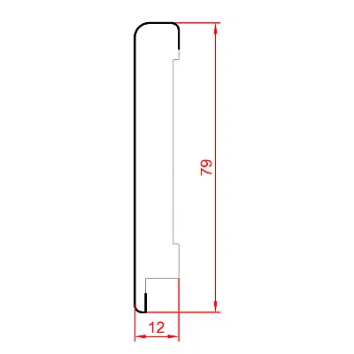 Плінтус Супер Профіль Profi СП 1280 12*79*2800-1