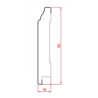 Плінтус Супер Профіль Profi СП 1695 16*95*2800-1