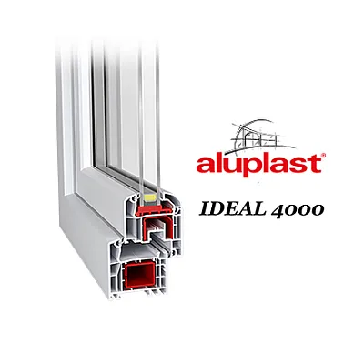 Металопластикове вікно Aluplast Ideal 4000 одностулкове поворотно-відкидне 600 x 1100 мм-1