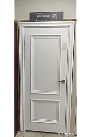 Двери Бергамо 4 белая, полотно 800 мм левая, коробка+наличник 2,5 шт+2 скрытые петли+магнит механизм под ВЦ, без ручки, Гавела 16 Istok