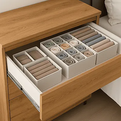 Комод пенал Комфорт Флекс 0 8 м з ДСП фасадами Дуб аппалачі в спальню-1