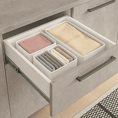 Комод-тумба Комфорт Flex 150 см ДСП фасад Бетон світлий в вітальню-1