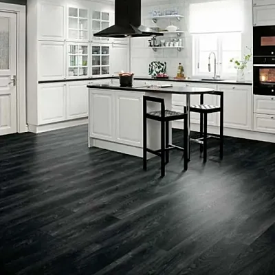 Виниловый пол LG Decotile wood Сосна покрашенная черная GSW2367-1