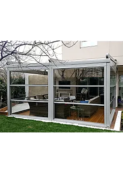 Безрамное остекление с автоматикой (премиум) Schüco под ключ