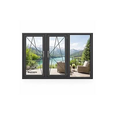 Алюмінієве вікно Reynaers CS 77 з теплоізоляцією поворотно-відкидне 2500*1600 мм-1