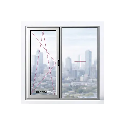 Алюминиевое окно Reynaers CS 77 зс теплоизоляцией поворотно-откидное 1500*1700 мм-1