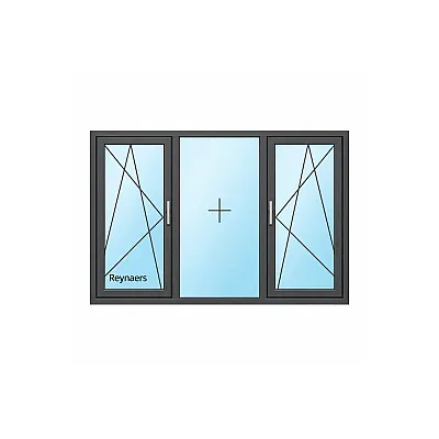 Алюмінієве вікно Reynaers CS 77 з теплоізоляцією поворотно-відкидне 2700*1600 мм-1