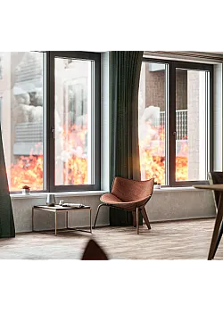 Алюмінієве вікно Reynaers CS 77 з теплоізоляцією поворотно-відкидне 2700*1600 мм