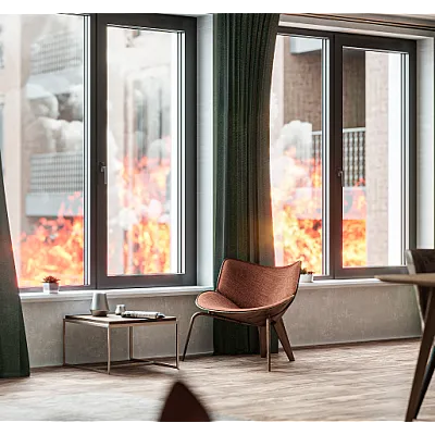 Алюмінієве вікно Reynaers CS 77 з теплоізоляцією поворотно-відкидне 2700*1600 мм-0