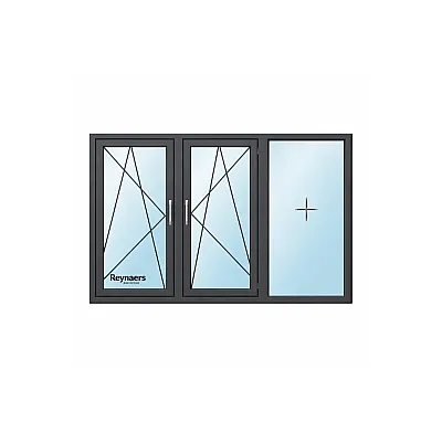 Алюмінієве вікно Reynaers CS 77 з теплоізоляцією поворотно-відкидне 3200*1700 мм-1