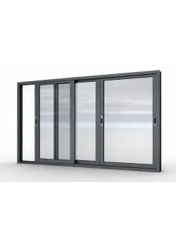 Алюминиевое окно Schuco AWS 50.NI без теплоизоляции глухое 2000*1500 мм антрацит RAL 7016