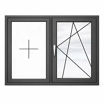 Алюминиевое окно Schuco AWS 75.SI с повышенной теплоизоляцией поворотно-откидное 1500*1700 мм-0