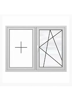 Алюминиевое окно Schuco AWS 75.SI с повышенной теплоизоляцией поворотно-откидное 1000*1500 мм